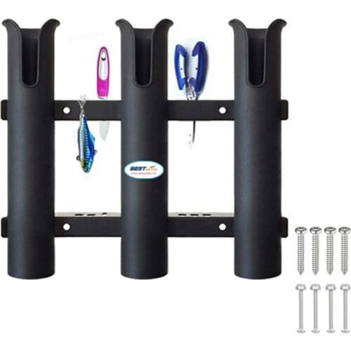 Marine Boat Yacht Kayak Fishing Vertical 3 Link Rod Holder Organiser Pole Tube