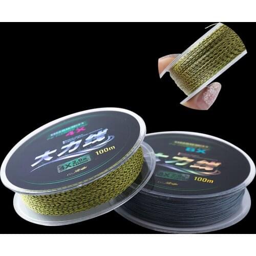 WALK FISH 100M Carp Fishing Line 4/8 Strand PE Line Super Strong Fishing Line Braided Line Lead Core Carp PE 4/8 Braided Line