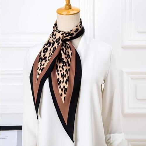 Yishine 33x110cm Women Multifunction Polyester Smooth Scarf Sexy Leopard Prints Summer Chiffon Long Wraps Scarves Shawl for Girl