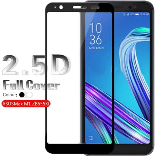 Anti-Scratch 2.5D Edge Full Coverage Tempered Glass For Asus ZENFONE LIVE (L1) ZA550KL Glass Film Screen Protector White & Black