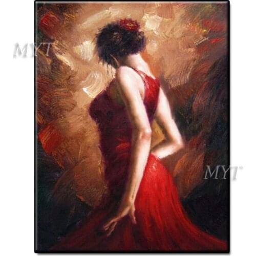 Figure Girl Abstrac Oil Painting On Canvas For Living Room Home Decor Pictures Wall Art Paintings No Framed Handmade Picture