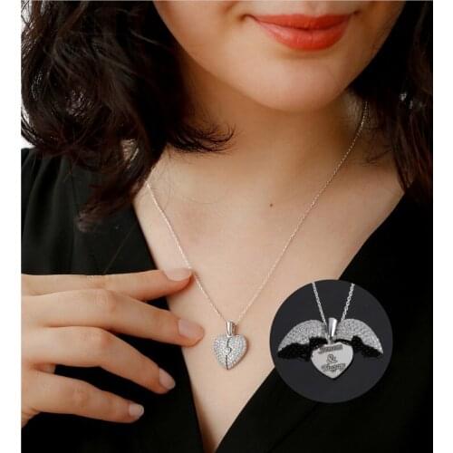 925 Sterling Silver Women Necklace Personalized Hidden In My Heart Gift Birthday Precious Pendant Stylish Chain Luxury Cool