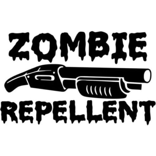 15cm*9.5cm Zombie Repellent Vinyl Car Styling Funny Window Decal Accessories C5-0407