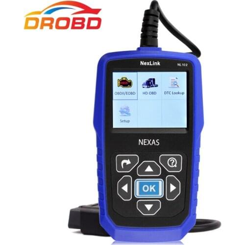 NexLink NL102 Heavy Duty Trucks Diesel Engine & OBD+EOBD & CAN Car and Truck 2 in 1 Diagnostic Scanner Update online
