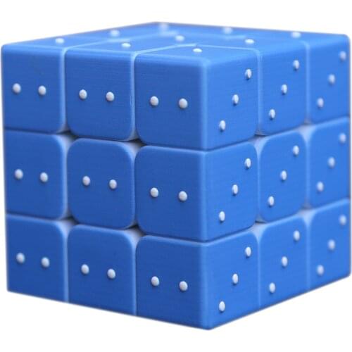3D Embossed Blind Fingerprint 3x3x3 Three Layers Magic Cube Professional Competition Speed Cubo Non Stickers Puzzle Cool Toy Boy