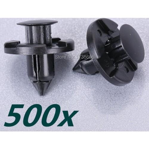 500PCS Black Nylon Drive Rivets Trim Push Car Clips & Fasteners 01553-09321 for Nissan 370Z Maxima & 300ZX Frontier 1994