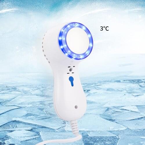Cold Hammer Blue-ray Photon Cell Activating Firming Skin Therapy Massager Shrink Pores Acne Wrinkle Removal Cooling Skin Tighten