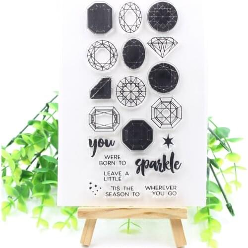 Diamond Transparent Clear Silicone Stamp/Seal for DIY scrapbooking/photo album Decorative clear stamp 487