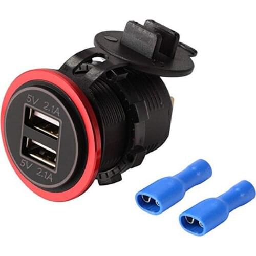 Dual USB Port Car Charger Power Adaptor Splitter Cigarette Lighter Socket 12V