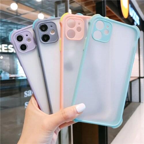Phone Case For Samsung Galaxy A10S A11 A20S A21 A21S A20 A30 A30S A50S A51 A71 Shockproof Anti Fall Soft Frame Clear PC Cover
