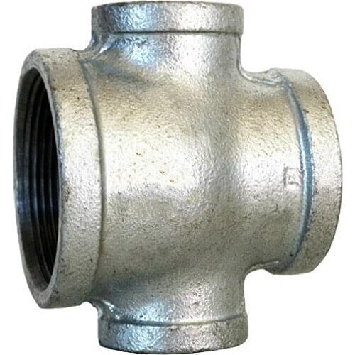 Four Way Malleable Iron Side Outlet Elbow Industrial Cast Iron Pipe Fitting Variable Diameter Galvanized Steel Thread connection