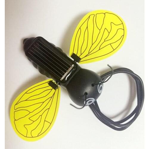 Kids Novelty Plastic Solar Powered Flap Bee w/Sucker Creative Toy Gift