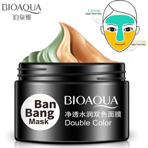 Double Color Moisturizing Whitening Mask Mud Deep Cleaning Skin Pore Acne Blackhead Treatment Facial Care Cream