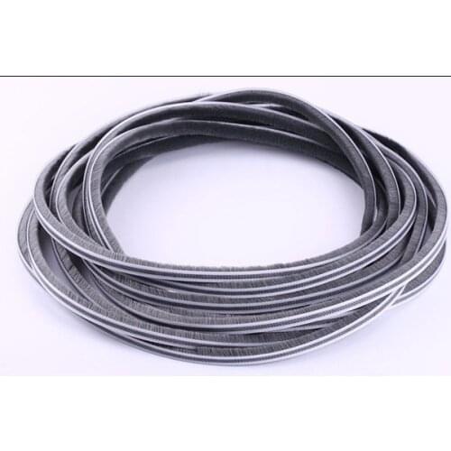 5/6/7mm 10M/lot Elastic straight hair sealing strip Door/Window Groove Nylon Pile Brush Seal Weatherstrip Dust Proof Strip