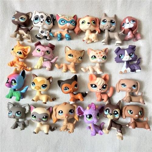LPS Little Pet Shop toys cute bird Flamingo Hedgehog rabbit puppy Frog cat old animal collection figure Kids Toys