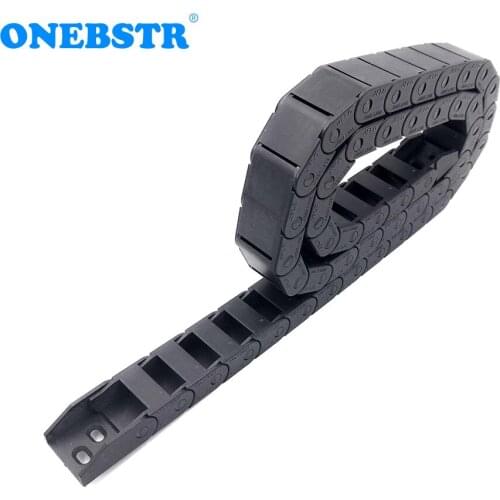 JFLO 1 Meter 10x15 10x20 Wire Carrier Cable Drag Chain Semi-enclosed Non-opening With End Connectors Tanks Towline Free Shipping