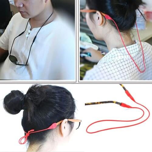 Candy Color Elastic Silicone Eyeglasses Straps Sunglasses Chain Sports Anti-Slip String Glasses Ropes Band Cord Holder