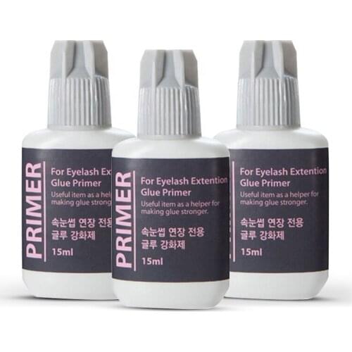 15ml Eyelash Extension Glue Primer Korea Transparent Eyelashes Glue Stronger False Eyelash Root Primer Make Lashes Stay Longer