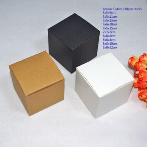 2018 50pcs 5x5/6x6/7x7/8x8cm Kraft Paper Boxes 3colors Diy Lipstick Perfume Essential Oil Bottle Packaging Valve Tube Package