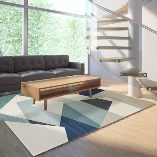 Reese Velvet Lint Free Autumn And Winter Washable Carpets Rug Living Room Washable Modern Geometric Floor Protection Decoration