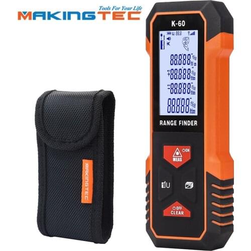 MAKINGTEC Laser Rangefinder Distance Meter 40-100M Laser Meter Roulette Measure Tape Range Finder Digital Measuring Tape Device