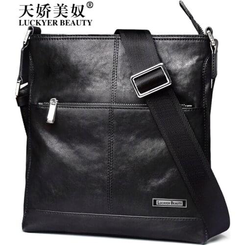 LUCKYER BEAUTY crossbody bags for men leather shoulder bags satchel bag sling bag purses fashion vintage
