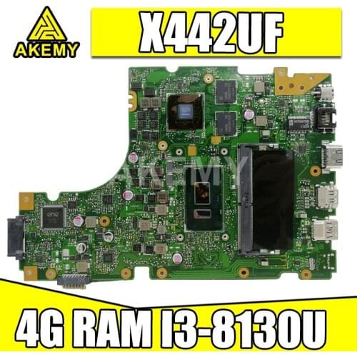Laptop motherboard for ASUS VivoBook 14 X442UF X442UQR R419U X442UN X442UR X442UQ original mainboard 930MX 4GB-RAM I3-8130U