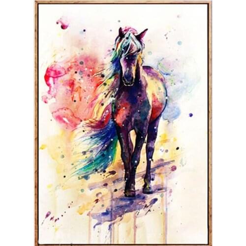 14/16/18/27/28 Top QualitNeedlework Color horse Animal Embroidery DIY DMC Cross Stitch Kits Oil painting Home Decor Arts