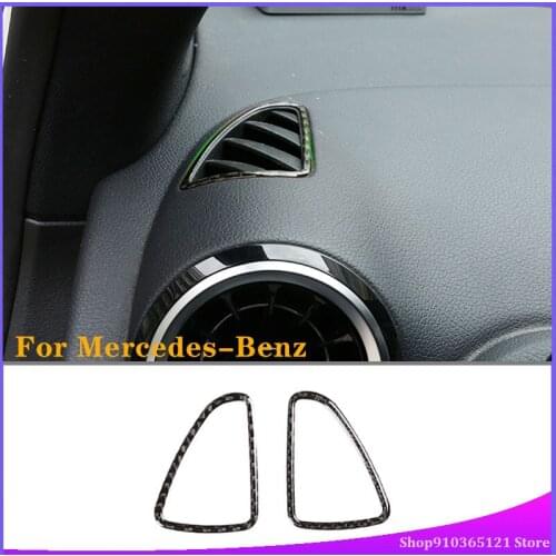 For Mercedes-Benz B-Class GLB 2020 Instrument Strong Air Outlet Stickers Real Carbon Fiber (Soft) Car Interior Modification