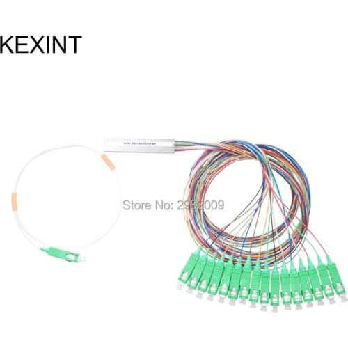 Wholesale Fiber optic PLC Splitter 1*16 mini module 0.9 1m with connector SC/APC / 10Pieces