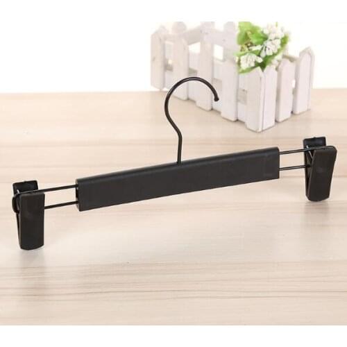 Plastic Black Hanger For Lingerie Underwear Anti-skidding Clothing Pants Skirt Clip Hangers Rack