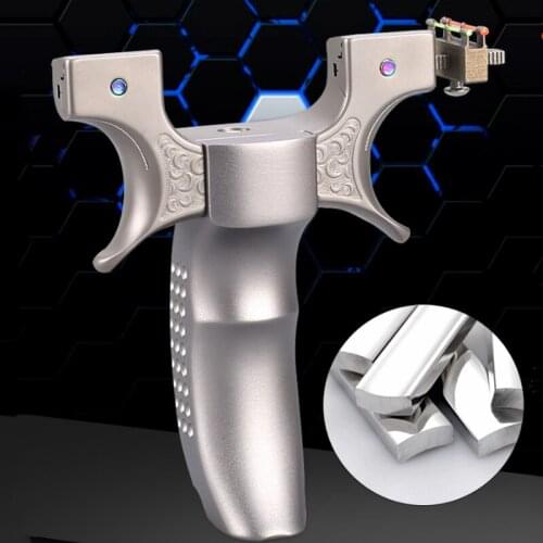 Slingshot hunting TC21 titanium alloy slingshot with powerful flat rubber band precision slingshot outdoor sports 2020
