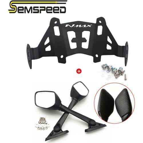 SEMSPEED 2020 New For YAMAHA N-MAX155 NMAX 155 NMAX 125 2020 Motorcycle Rearview Mirrors Windshield Bracket Modified Accessories