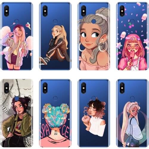 TPU Kawaii Girl Japan Kpop Cartoon Phone Case Silicone For Xiaomi Mi Note Mix 1 2 2S 3 Soft Back Cover For Xiaomi Mi Max 1 2 3