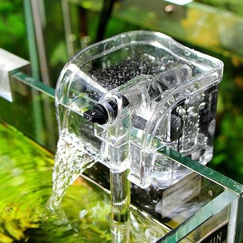 Ultra-quiet Water Filter Aquarium Waterfall Pump Fish Tank Wave Maker Hang-On Mini Hang Up Filter Pump for Aquaric Accessories