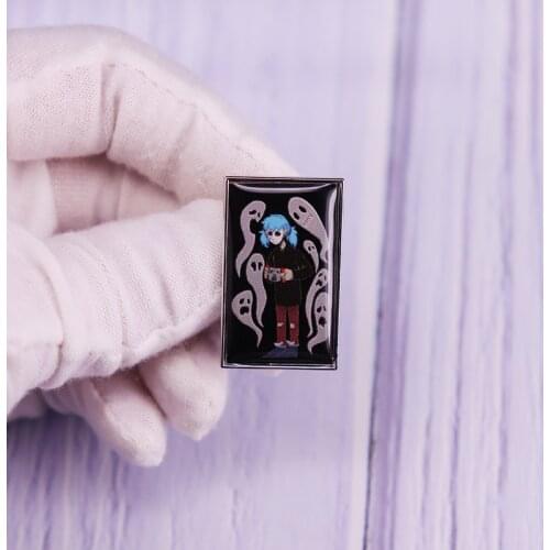 Sally Face Ghost Hunter Pin Brooch Cartoon Brooch Backpack Hat Bag Collar Badge Fashion Jewelry Gifts