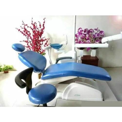 1Set Dark Blue Dental Unit Cover Cloth Dentist Chair Protector Sleeves PU Lether