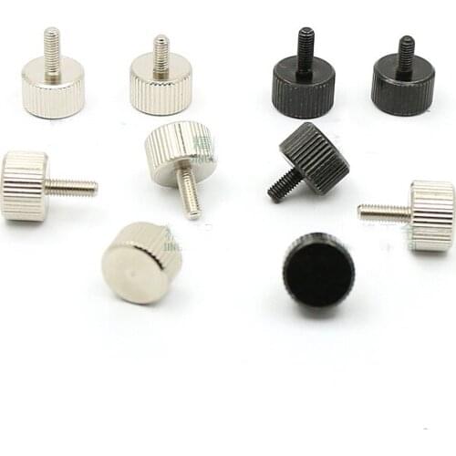 10Pcs Handle Stigma knurled screw M3 * 6/8/10/12mm the car without step tool-free manual screw head straight knurled twist bolts