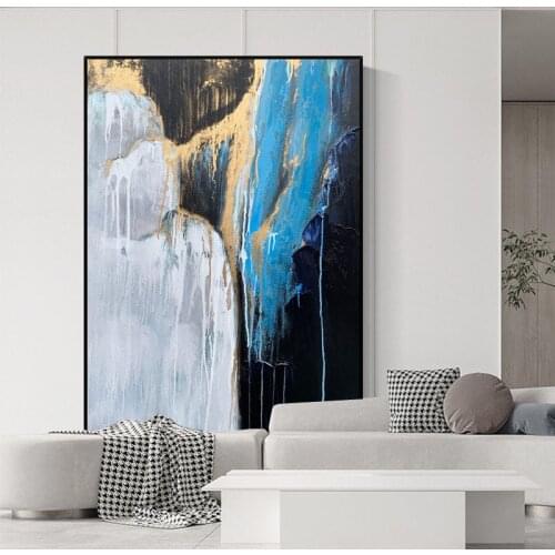 100% HandPainted Simplicity Modern Abstract Original oil painting Hand Made Wall Art Painting For Living Room Large Size