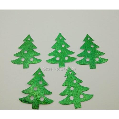 100pcs 4CM PB46 Cute DIY Accessories Jewelry that Christmas Decoration Materials With Christmas Tree Have Hole,Hang On The Wall