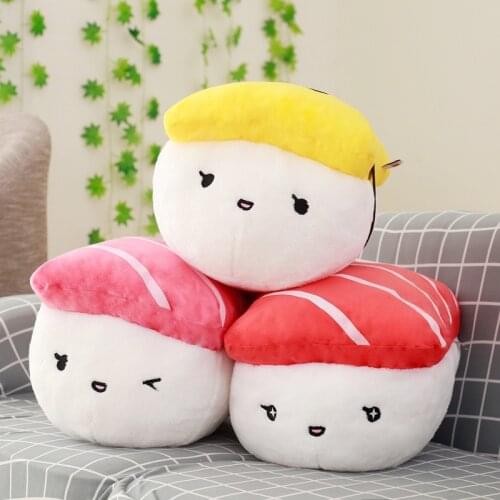 40CM Cartoon Simulation Sushi Plush Toy Stuffed Soft Japanese Creative Plush Pillow Kawaii Sofa Cushion Gifts For Girls