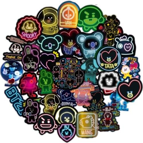 50Pcs Cartoon Q Version Korean Combination Mens Team Sticker For Computer Guitar Refrigerator Suitcase Sticker