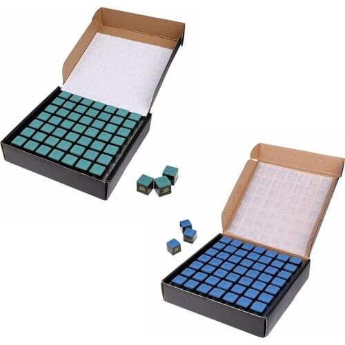 98x Professional Cue Tip Chalk Snooker Pool Billiard Chalks Green/Blue for Player or Club Snooker Chalk Billiards Accessory