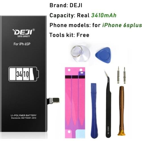 DEJI Battery For iPhone 6p 6sp 7plus 8p With Free Tools Kit Real High Capacity Fresh Batteries Replacement 0 Cycle