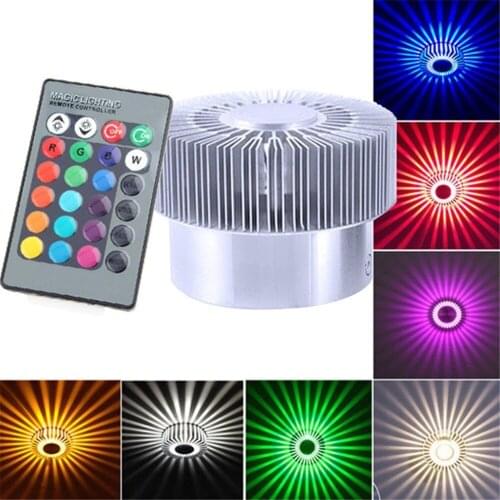 Aluminum Ceiling Light Colorful Surface Mounted Lamp Remote Control RGB Smart LED 3W Dimmable Light For Living Room Corridors