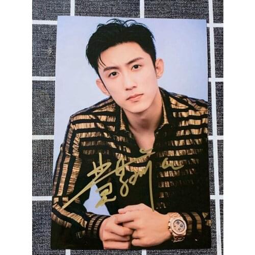 Hand signed Huang Jingyu Johnny autographed photo 4*6 autographs 052021