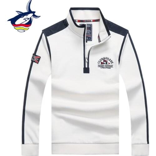 Tace & Shark Brand Men Sweater Casual Half Zipper Pullovers Knitted Sweaters Man Plus Size 3XL