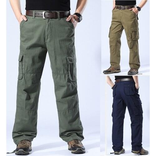 Spring Cargo Pants Men New Camouflage Trousers Casual Multi-pocket Army Work Combat Pants Mens Military Cargo Pants Plus Size 44