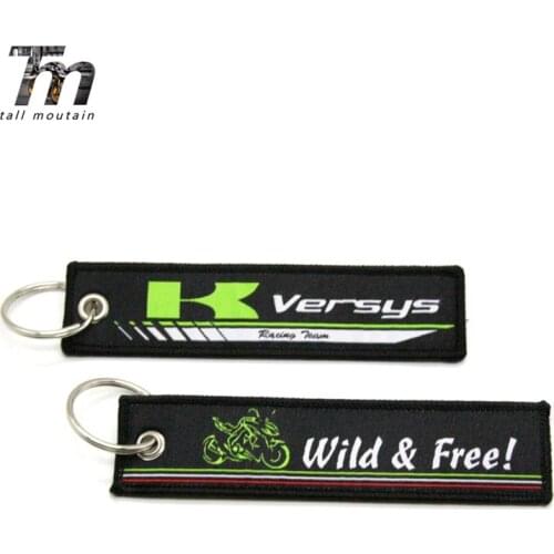 For Kawasaki Versys Badge Keyring Motorcycle Embroidery Key Holder Chain Collection Keychain