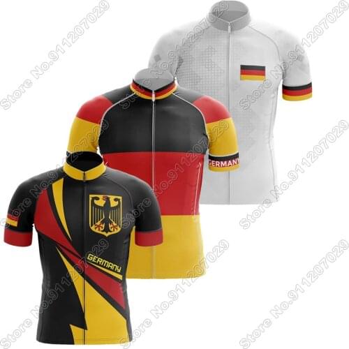 Germany 2021 Cycling Jersey Short Sleeve Summer Cycling Clothing Men Road Bike Shirts Mountain Bicycle Tops MTB Ropa